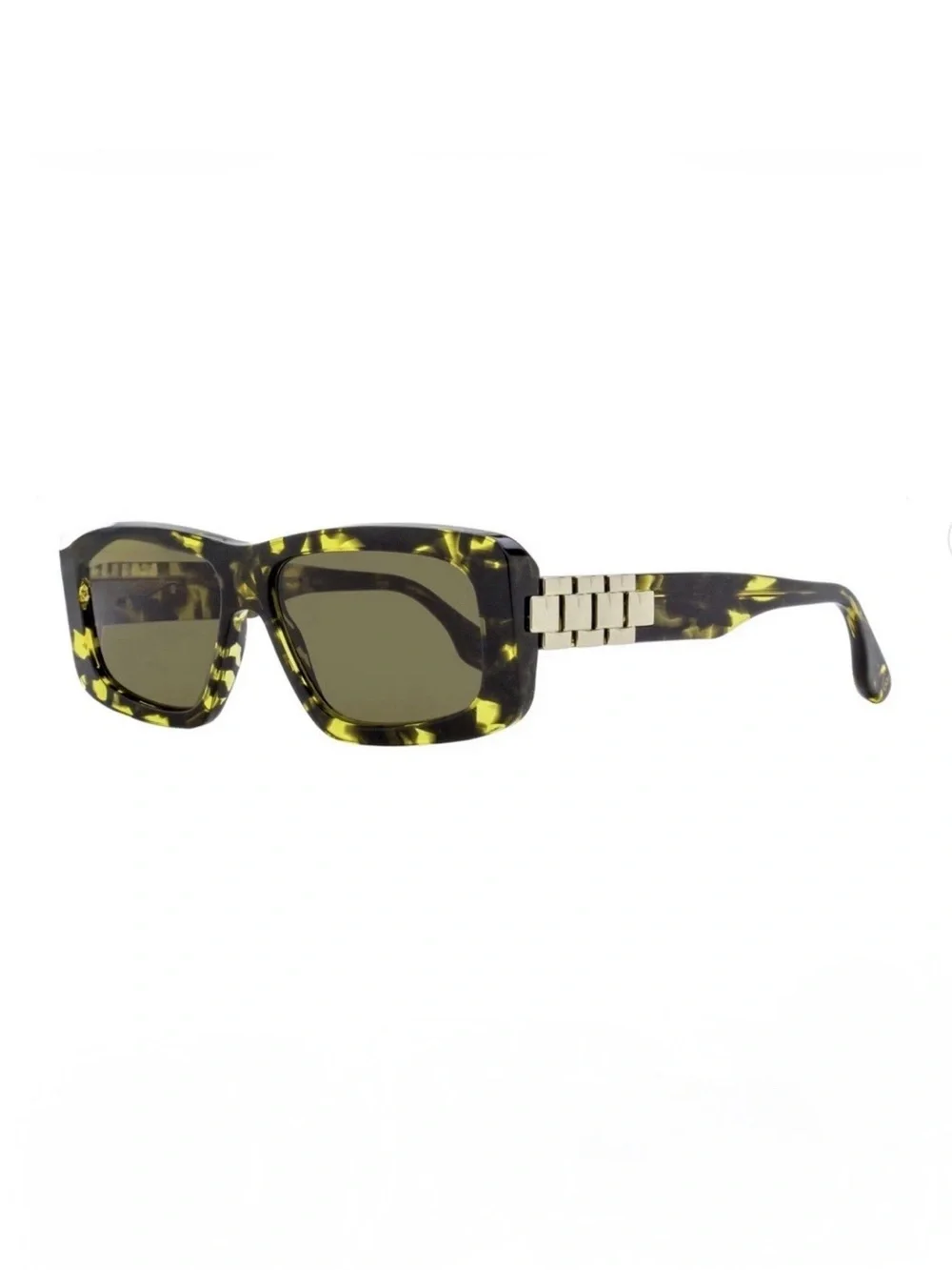 New Victoria Beckham VB669S 012 Sunglasses Black Yellow Hav 55-13-145 Authentic
